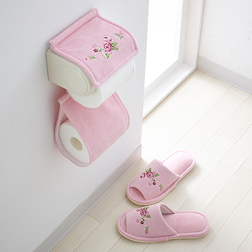 【ローズマーチ】バラ柄トイレ小物(単品販売)