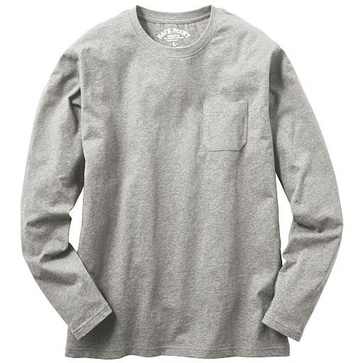 【メンズ】 綿100%クルーネックTシャツ(長袖)