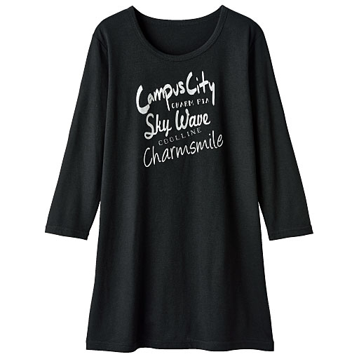 50%OFF【レディース】 プリントロングTシャツ(7分袖)