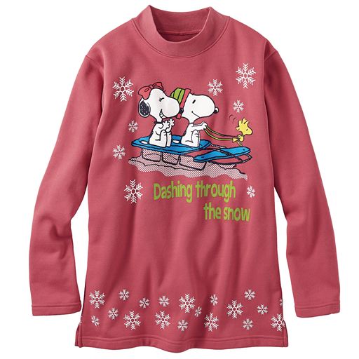 30%OFF【レディース】 あったか起毛のハイネックトレーナー(SNOOPY)