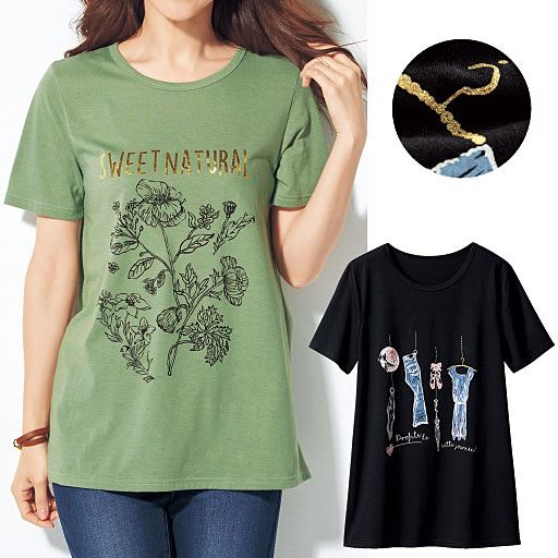 【レディース】 プリントTシャツ