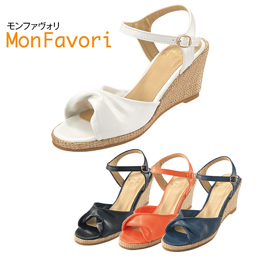 ふんわりウェッジサンダル(MonFavori)