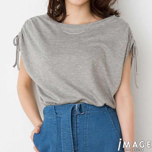 【レディース】 ドロストショルダーカットソー