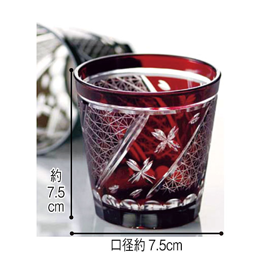 だんだん割り 切子タンブラーペア - セシール