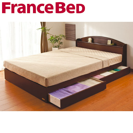 France BeD天然木棚付きベッド - セシール