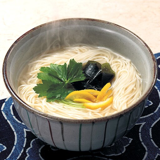 国産柚子の味噌スープ即席手延べにゅうめん - セシール