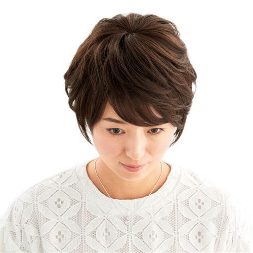 人毛100%総手植え つむじミニヘアピース