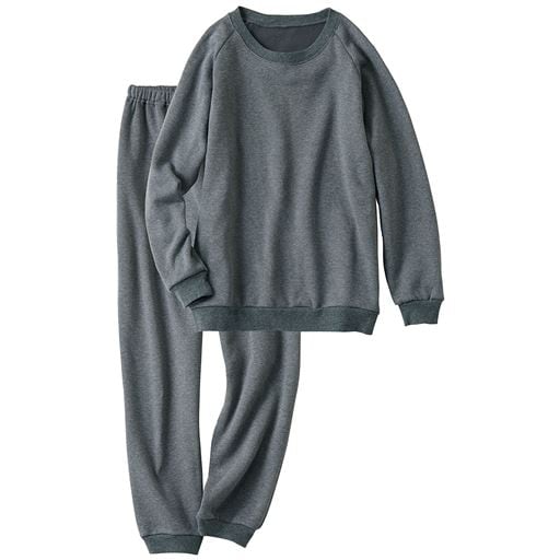 綿混あったか裏起毛のシンプルスウェット