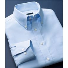 形態安定でお手入れ簡単!ネクタイをしなくてもきちんと見えるボタンダウンYシャツ(長袖)