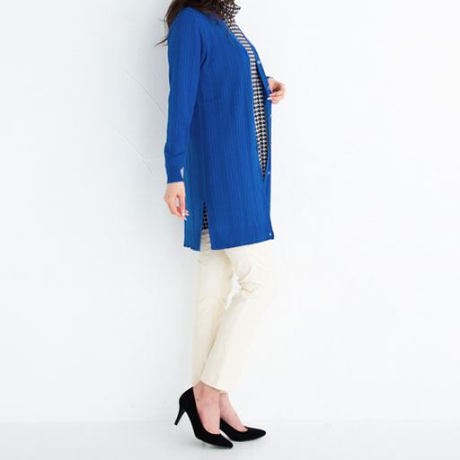 ロングニットカーディガン セシール Cecile ロングニットカーディガン セシール Cecile