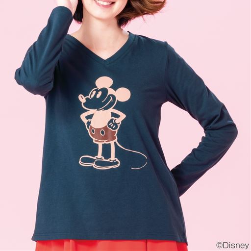 Vネックゆるtシャツ ディズニー セシール Cecile