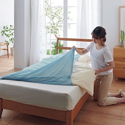 毛布 肌布団用ニットカバー セシール Cecile