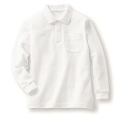 綿100%長袖スクールポロシャツ