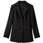 着丈長めのシンプルなテーラードジャケット。表地と裏地を両方ストレッチ素材にする事で、スーツにありがちな窮屈感を軽減。肩や背中も快適な着心地です。<br>ブラック