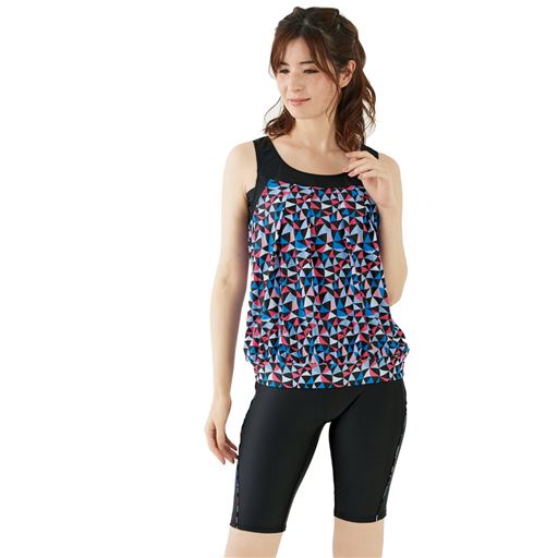 体型カバーフィットネス水着 セシール Cecile 体型カバーフィットネス水着 セシール Cecile