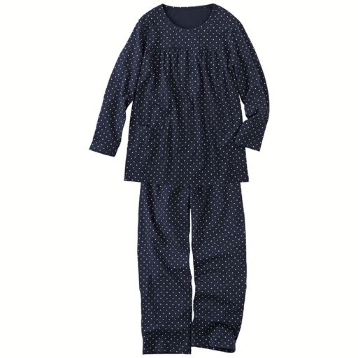 ネイビーブルー(1)ふんわりギャザー入り。
