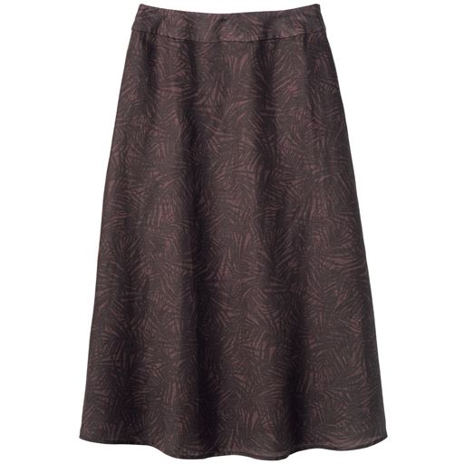 清涼感あるコットンブレンドのフレンチリネン素材を使ったシャリ感のあるAラインスカート。<br>プリントA