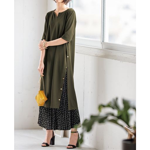 ボタン使いワンピース セシール Cecile