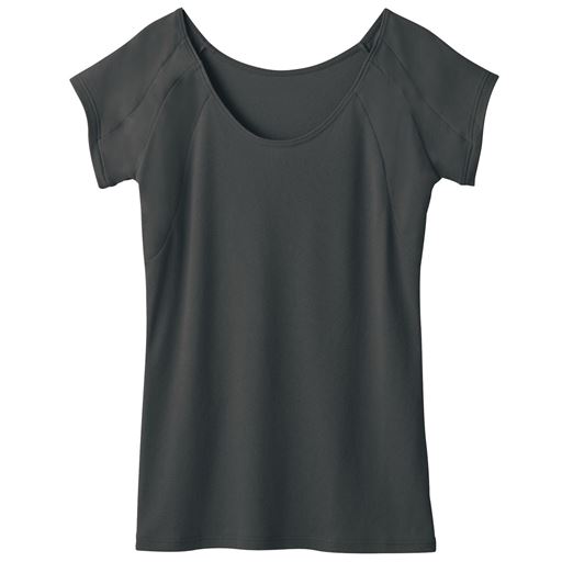 大きな汗取り付きフレンチ袖インナー(爆汗さん&reg;)(汗も臭いも汗ジミもこれ一枚で解決)(吸汗速乾)