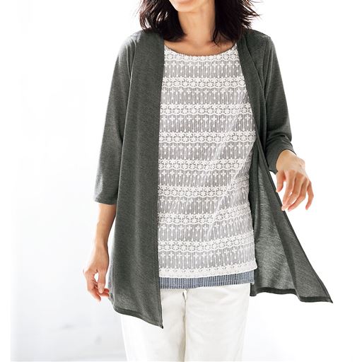 重ね着風チュニック セシール Cecile 重ね着風チュニック セシール Cecile