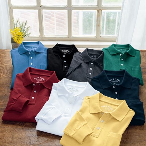 ナチュラルでしっかりとした風合いに鹿の子素材<br>＊長袖は同シリーズのJK-274です