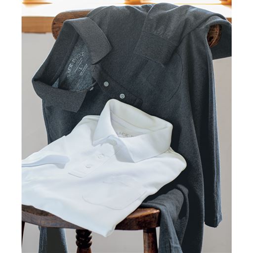 安心の質感、綿100%鹿の子ポロ