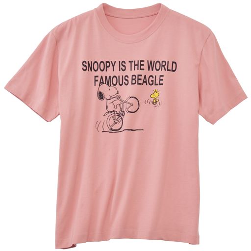 綿100 プリントtシャツ Snoopy 男女兼用 みんなに愛されるスヌーピー セシール Cecile