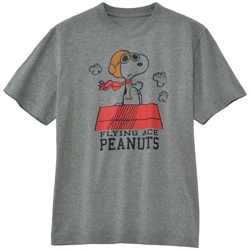 綿100 プリントtシャツ Snoopy 男女兼用 みんなに愛されるスヌーピー セシール Cecile