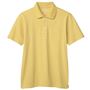 シンプルデザインで便利な胸ポケット付きの半袖ポロシャツ。丈夫で洗濯にも強く、肌ざわりはさらっと快適なコットン100%カノコ素材。<br>クリームイエロー
