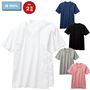 首裏のタグもポケットもない、シンプルな綿100%のTシャツ。同色2枚組