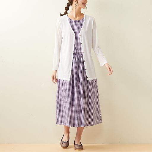 ぽっちゃりさんサイズ レースベルト付きワンピース セシール Cecile
