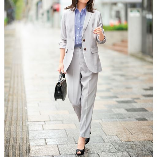 ぽっちゃりさんサイズ テーパードパンツ Cool Max 吸汗速乾 Uvカット セシール Cecile