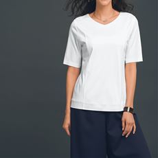 ぽっちゃりさんサイズ 2枚仕立てvネックtシャツ グラマーさん用サイズ有 胸のサイズで選べる 口コミ