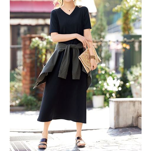 ぽっちゃりさんサイズ 汗ジミ防止ワンピース セシール Cecile