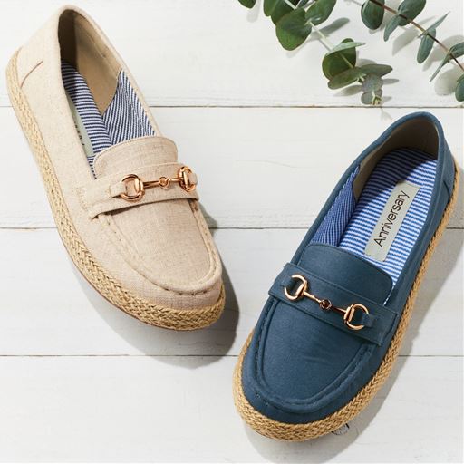 ぽっちゃりさんサイズ ビットデザインデッキシューズ 4e セシール Cecile