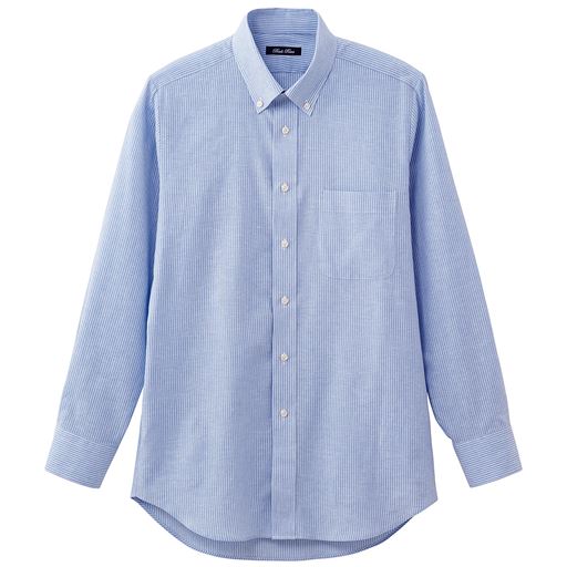 綿麻ノーアイロンyシャツ 長袖 クールビズにも対応 メンズビジネス セシール Cecile
