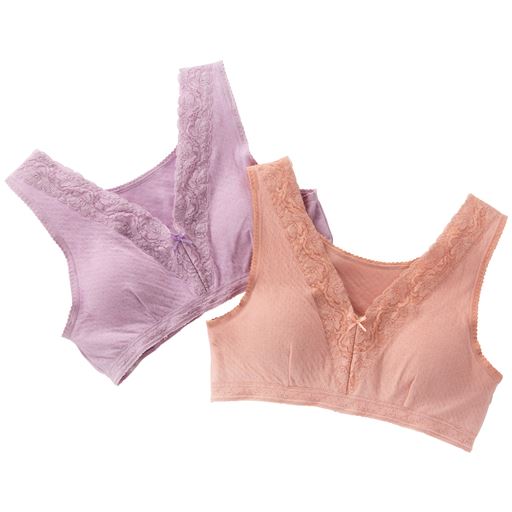 カップ付きリラックスブラ 2枚組 セシール Cecile