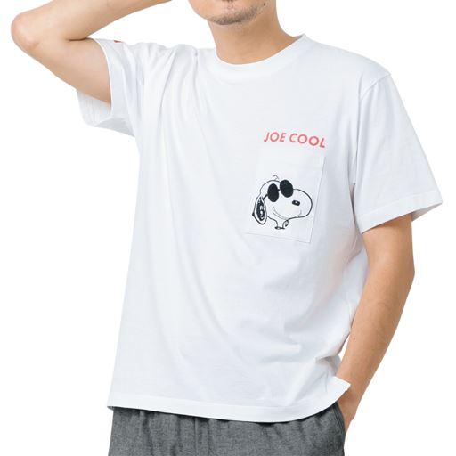 綿100 プリントtシャツ Snoopy 男女兼用 みんなに愛されるスヌーピー セシール Cecile