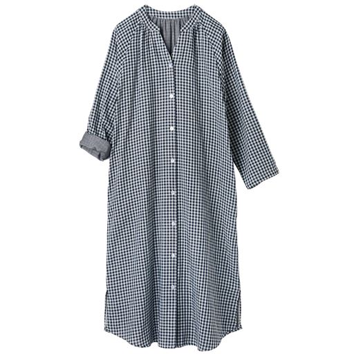 羽織りとしても使えるダブルガーゼの前開きワンピース セシール Cecile