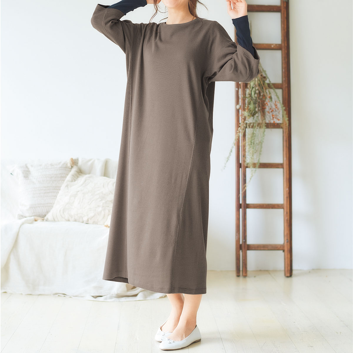 すぽっと楽チン ゆったりワンピース ファッション通販ならセシール Cecile