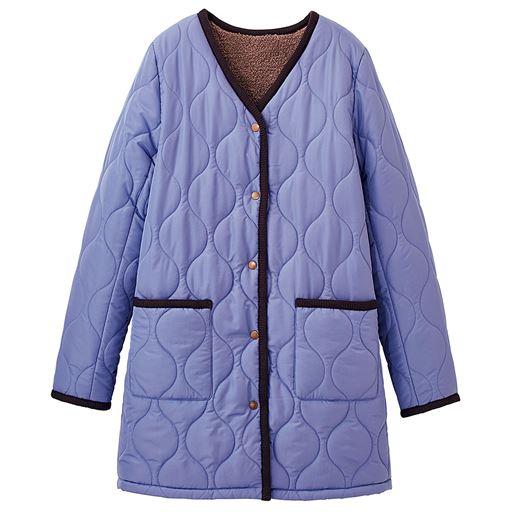 裏ボアキルティングノーカラーコート 手洗いok セシール Cecile