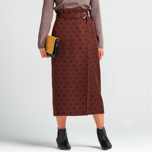 ラップ風スカート トールサイズ セシール Cecile