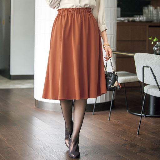 ギャザーフレアスカート セシール Cecile