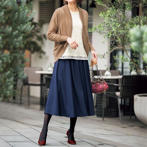 ギャザーフレアスカート セシール Cecile