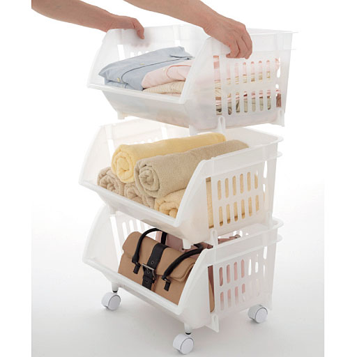 積み重ねバスケット - セシール(cecile)