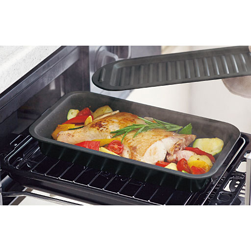 グリルオーブンパン フタ付き セシール Cecile