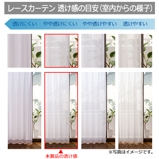 レースカーテン 無地 部屋が明るくなる遮像タイプ セシール Cecile