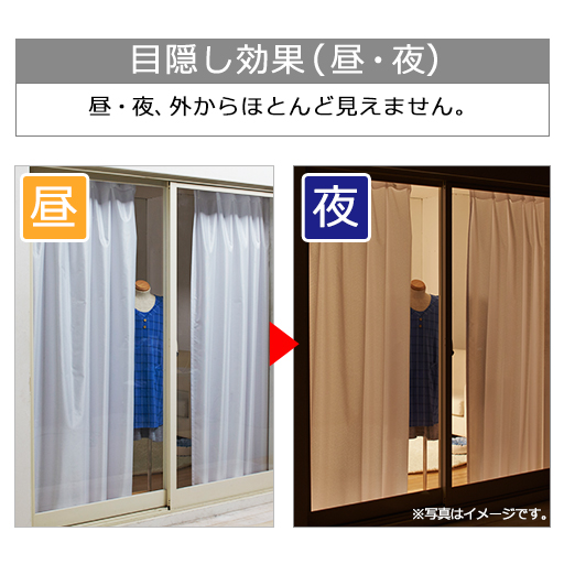 レースカーテン 無地 部屋が明るくなる遮像タイプ セシール Cecile