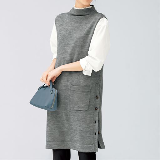 ロングニットベスト セシール Cecile