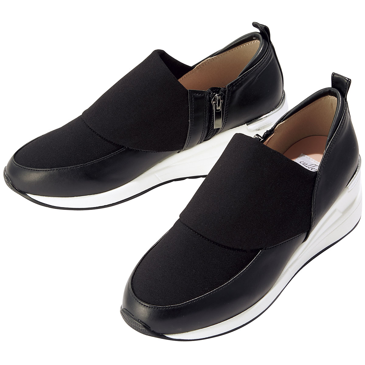 ぽっちゃりさんサイズ 厚底デザインスニーカー 4e ファッション通販ならセシール Cecile